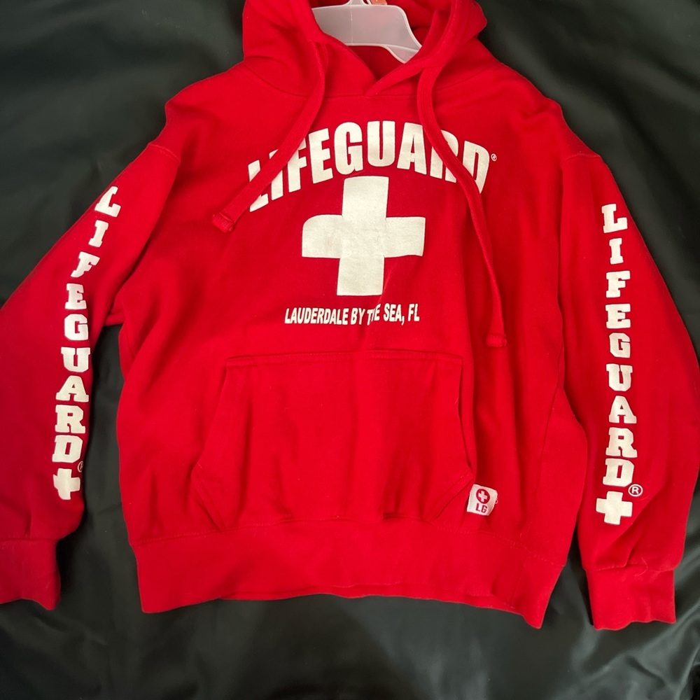 Red Life Guard Hoodie